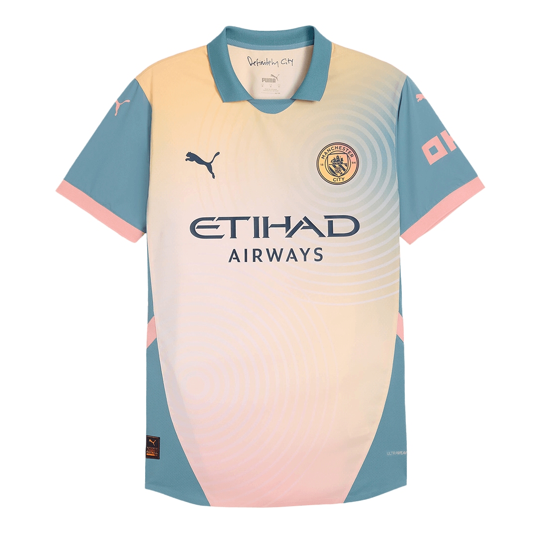 Player Version Manchester City Fourth Away Soccer Jersey 2024/25- Definitely City (UCL) Nej Dresy Obchod