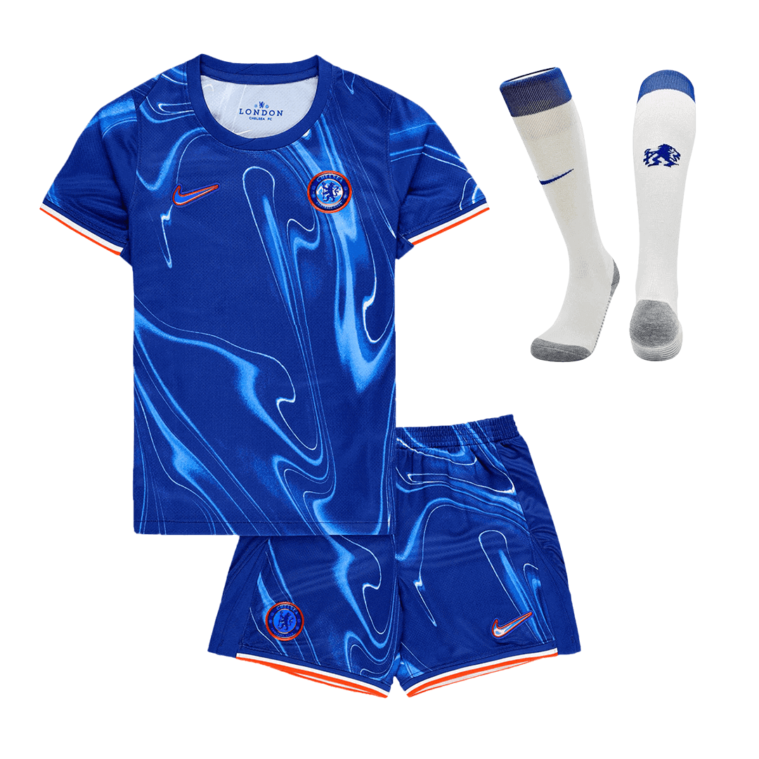 Kid's Chelsea Home Soccer Jersey Kit(Jersey+Shorts+Socks) 2024/25 Nej Dresy Obchod