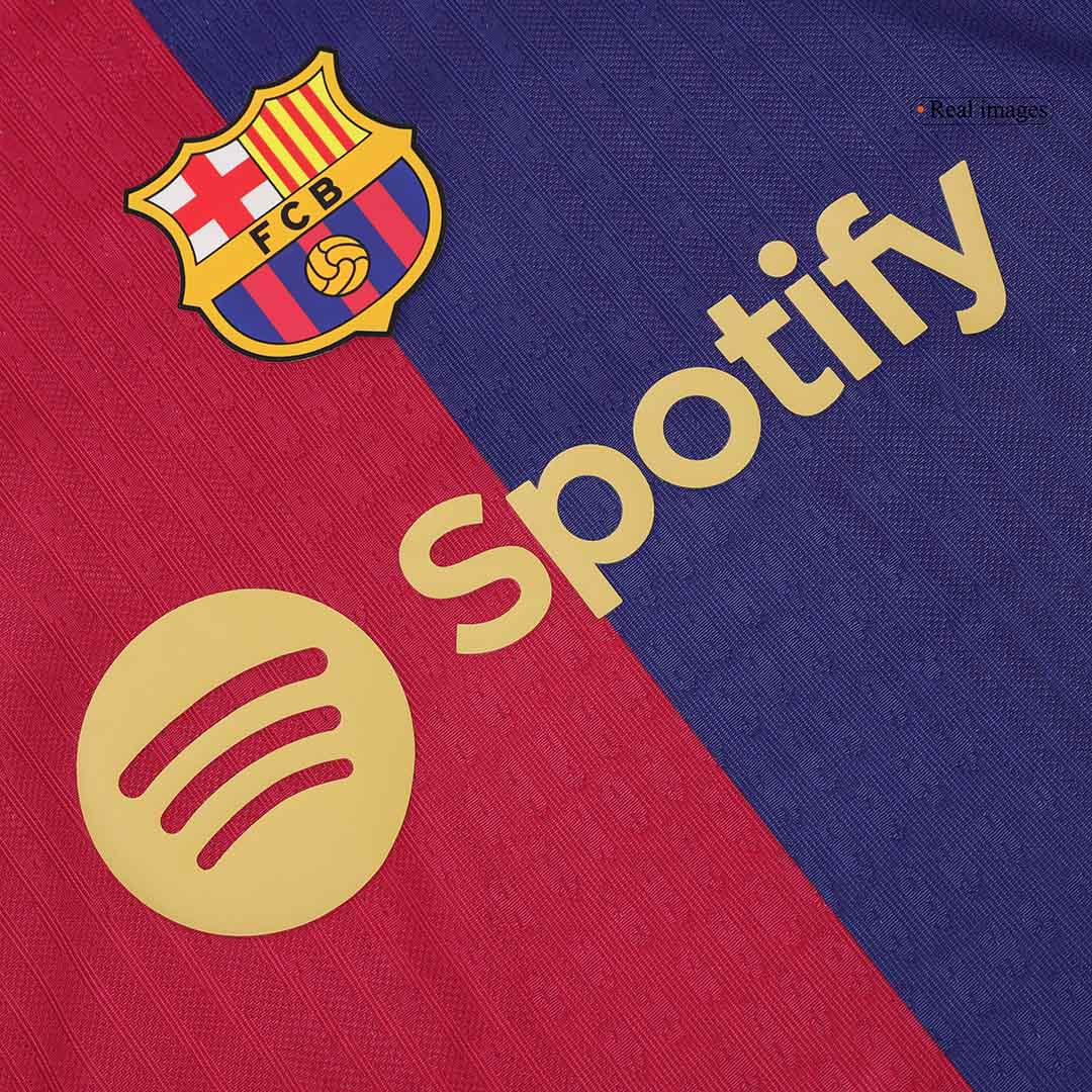 Player Version F.DE JONG #21 Barcelona Home Soccer Jersey 2024/25 Nej Dresy Obchod