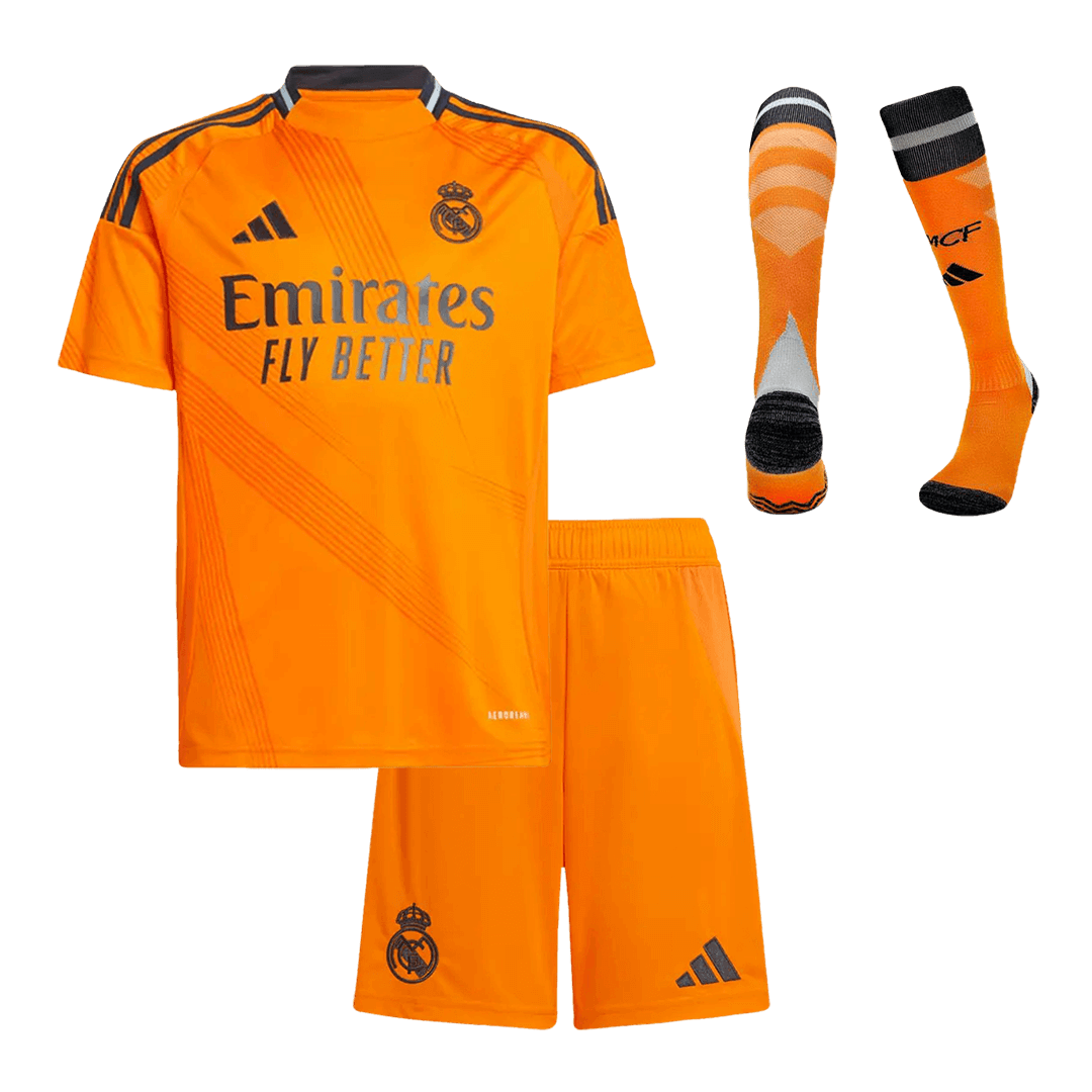Kid's Real Madrid Away Soccer Jersey Kit(Jersey+Shorts+Socks) 2024/25 Nej Dresy Obchod