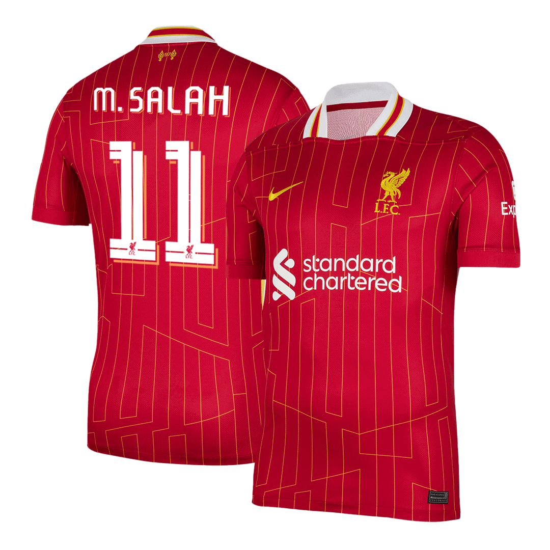 M.SALAH #11 Liverpool Home Soccer Jersey 2024/25 - UCL Nej Dresy Obchod