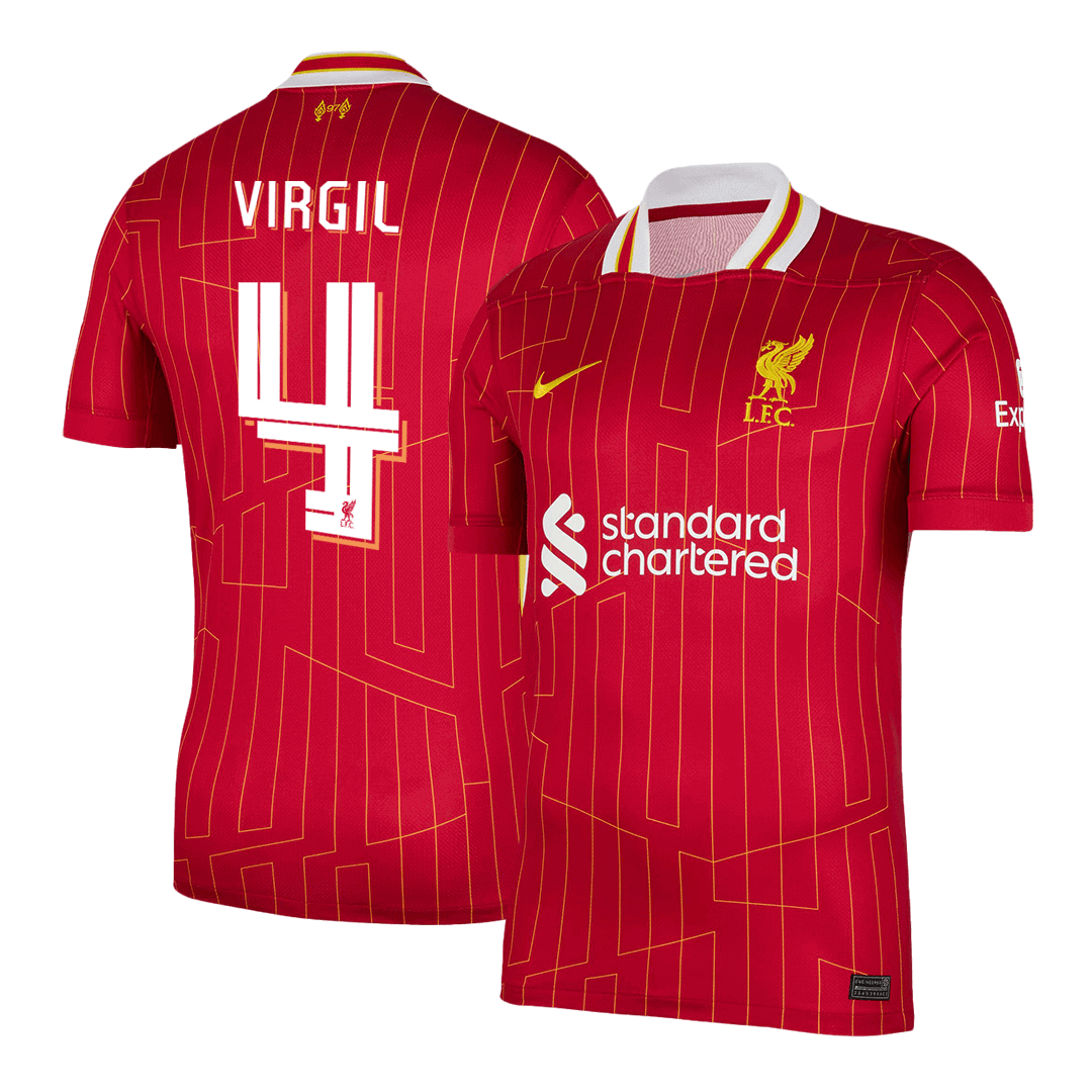VIRGIL #4 Liverpool Home Soccer Jersey 2024/25 - UCL Nej Dresy Obchod