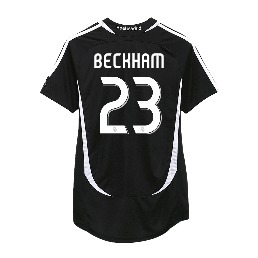 Retro BECKHAM #23 2006/07 Real Madrid Away Soccer Jersey Nej Dresy Obchod