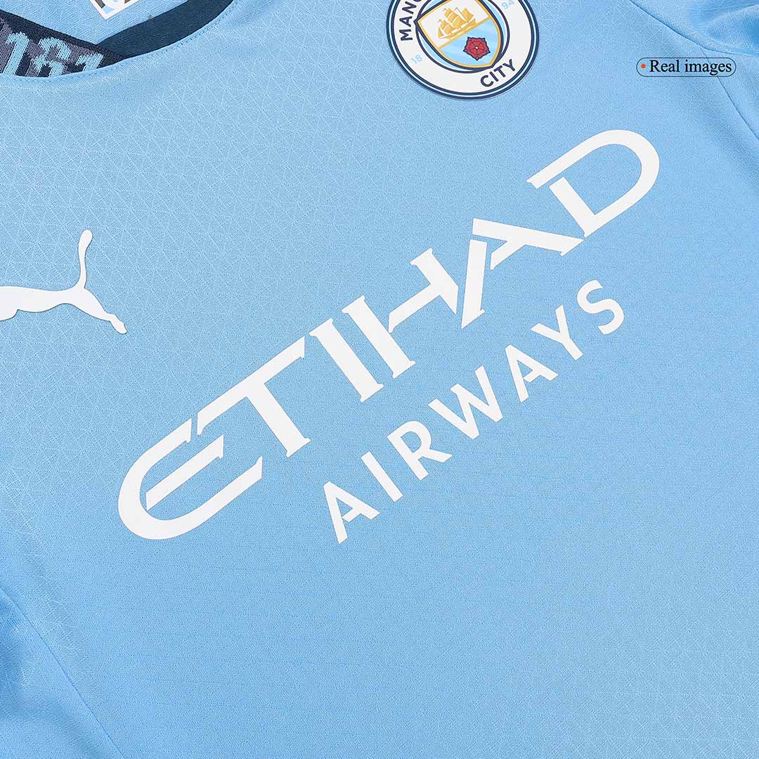 Player Version Manchester City Home Soccer Jersey 2024/25 Nej Dresy Obchod