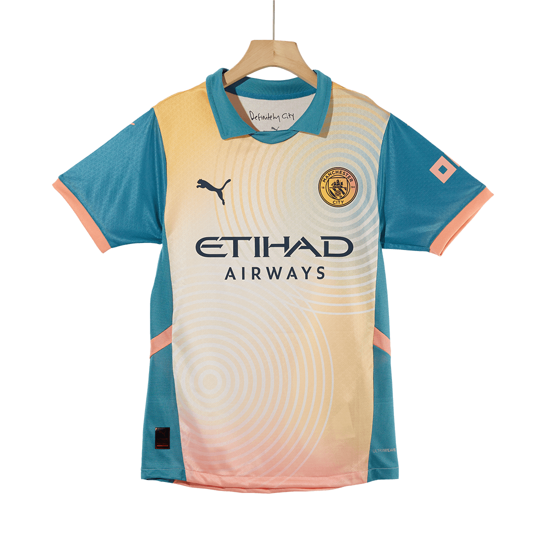 Player Version Manchester City Fourth Away Soccer Jersey 2024/25- Definitely City (UCL) Nej Dresy Obchod