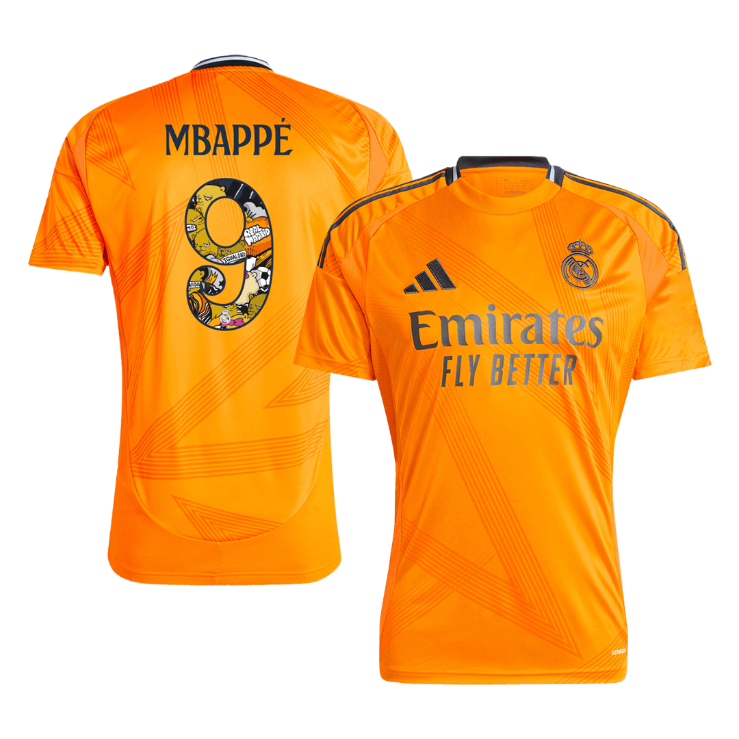 MBAPP? #9 Real Madrid Away Soccer Jersey 2024/25 - Bear Champ Font Nej Dresy Obchod