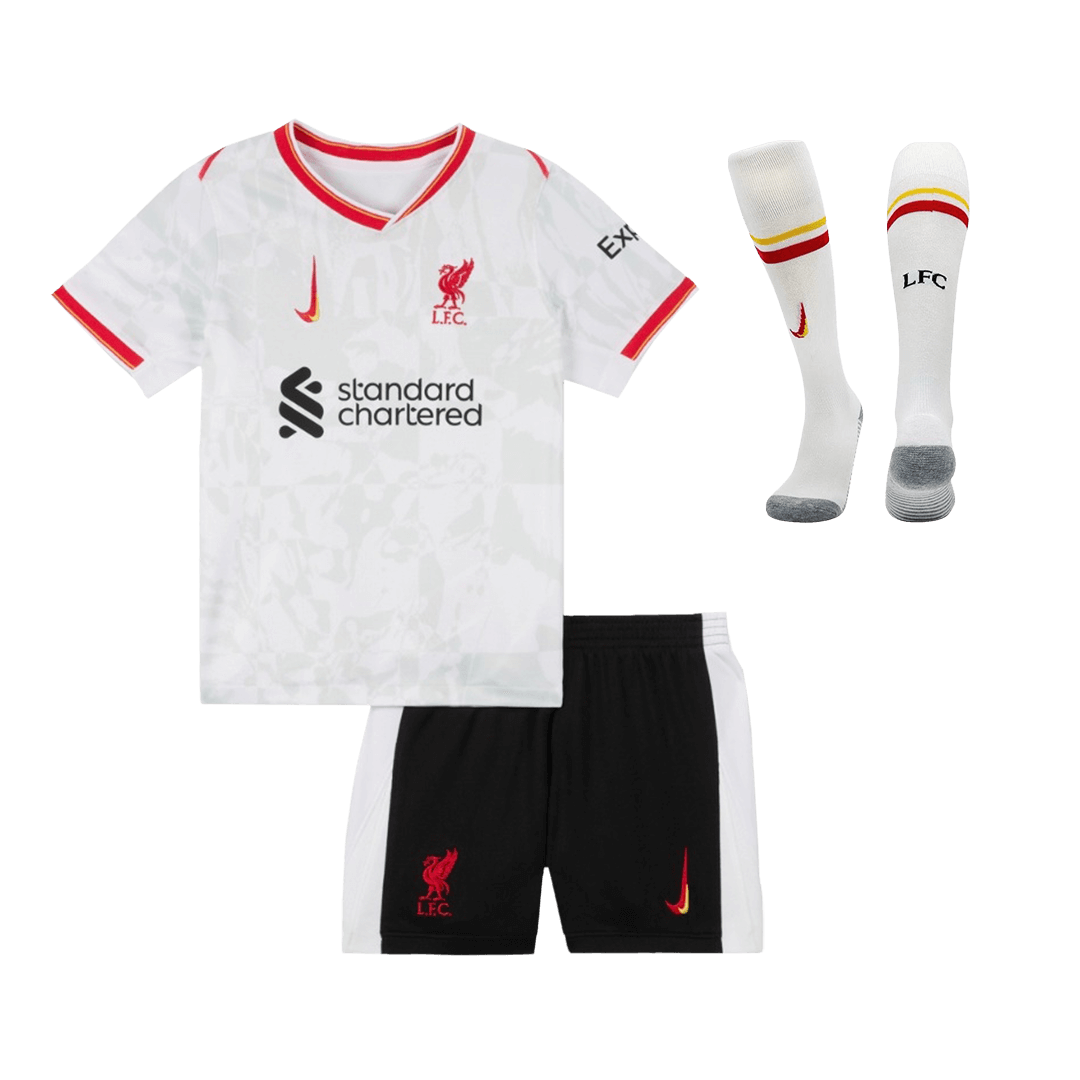 Kid's Liverpool Third Away Soccer Jersey Kit(Jersey+Shorts+Socks) 2024/25 Nej Dresy Obchod