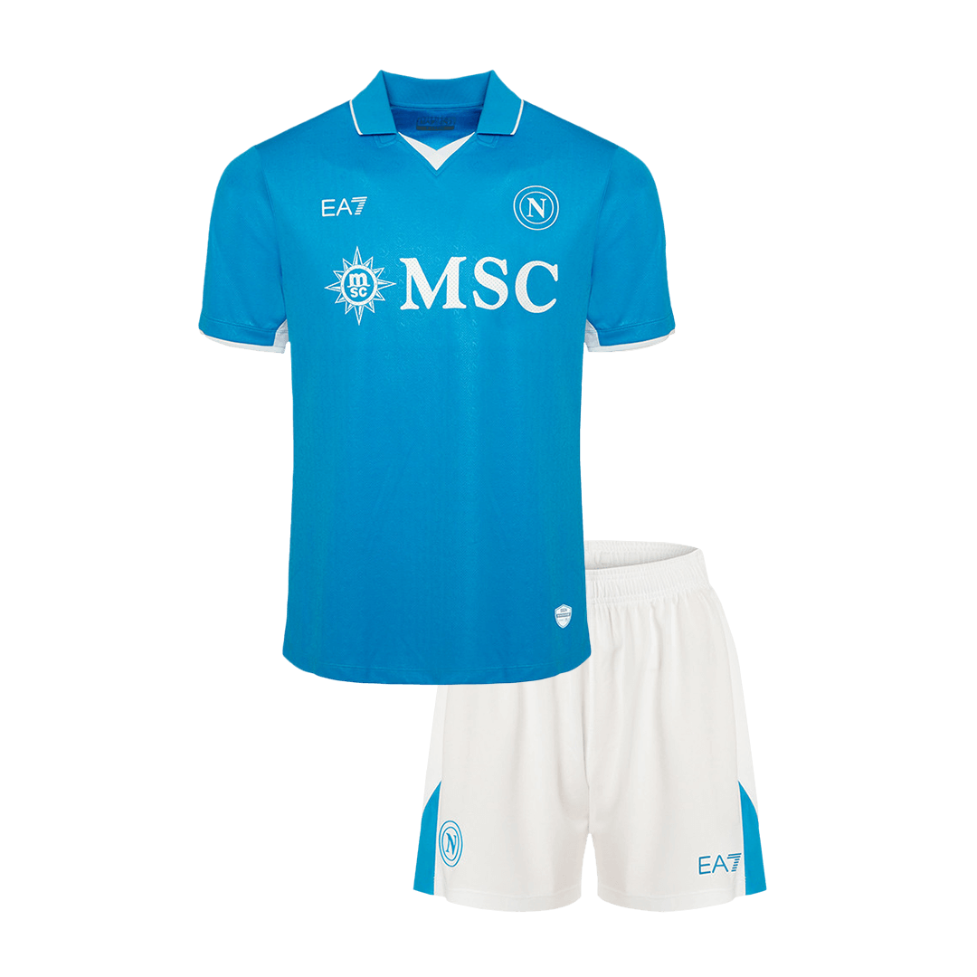 Kid's Napoli Home Soccer Jersey Kit(Jersey+Shorts) 2024/25 Nej Dresy Obchod
