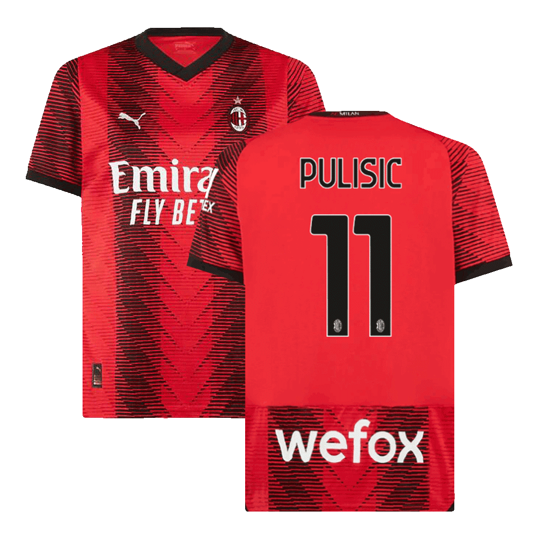 PULISIC #11 AC Milan Home Soccer Jersey 2023/24 Nej Dresy Obchod