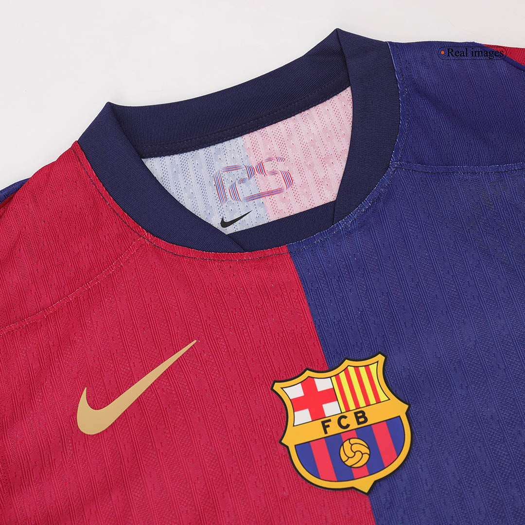 Player Version F.DE JONG #21 Barcelona Home Soccer Jersey 2024/25 Nej Dresy Obchod