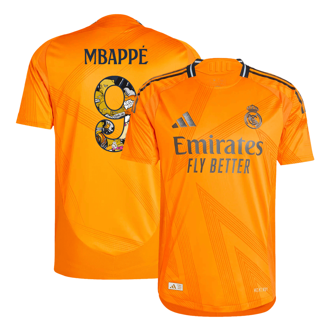 Player Version MBAPP? #9 Real Madrid Away Soccer Jersey 2024/25 - Bear Champ Font Nej Dresy Obchod