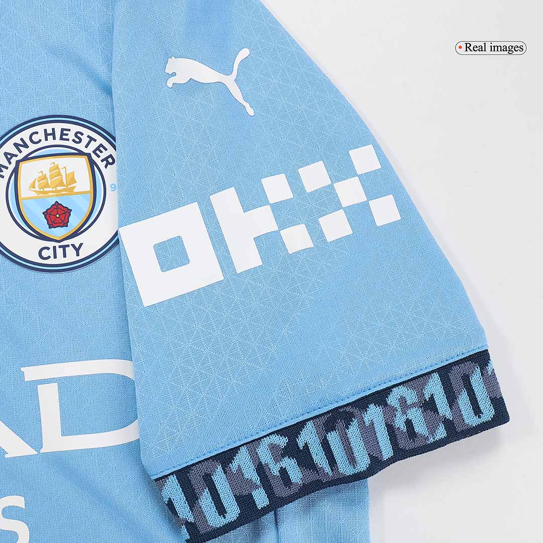 Player Version Manchester City Home Soccer Jersey 2024/25 Nej Dresy Obchod