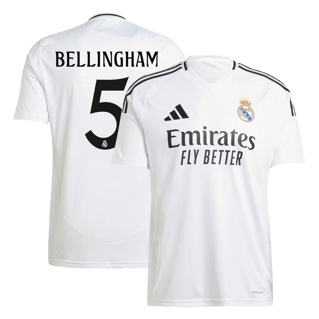 BELLINGHAM #5 Real Madrid Home Soccer Jersey 2024/25 Nej Dresy Obchod