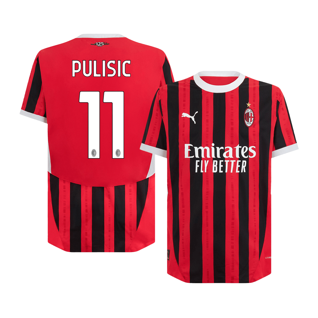 Player Version PULISIC #11 AC Milan Home Soccer Jersey 2024/25 Nej Dresy Obchod