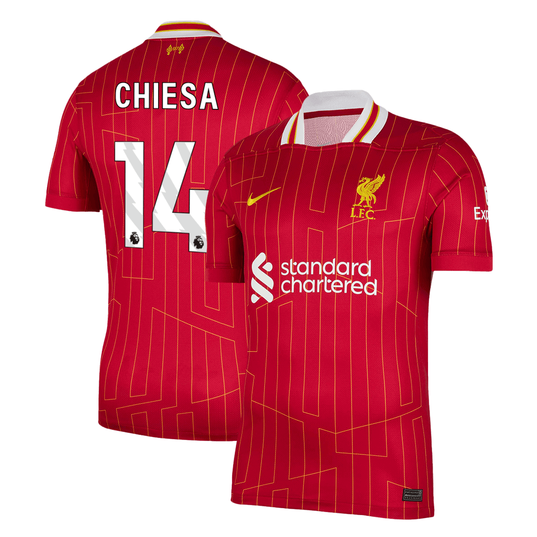CHIESA #14 Liverpool Home Soccer Jersey 2024/25 Nej Dresy Obchod