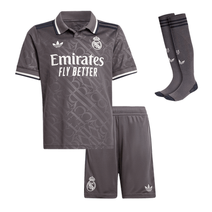 Kid's Real Madrid Third Away  Soccer Jersey Kit(Jersey+Shorts+Socks) 2024/25 Nej Dresy Obchod