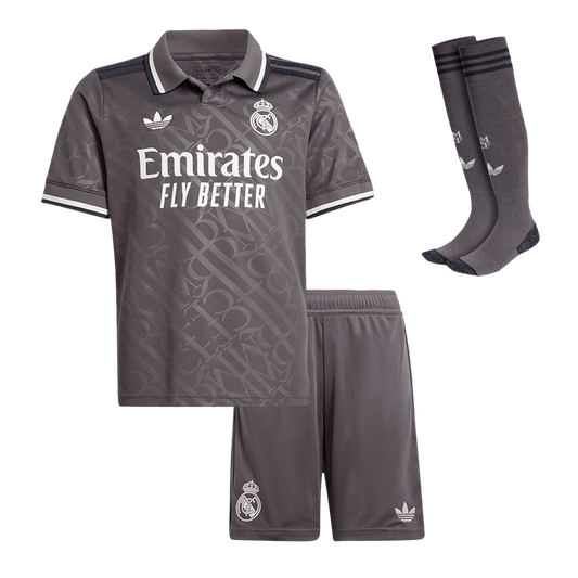 Kid's Real Madrid Third Away  Soccer Jersey Kit(Jersey+Shorts+Socks) 2024/25 Nej Dresy Obchod