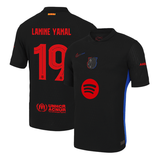 Player Version LAMINE YAMAL #19 Barcelona Away  Soccer Jersey 2024/25k - UCL?Spotify Logo Without Text? Nej Dresy Obchod