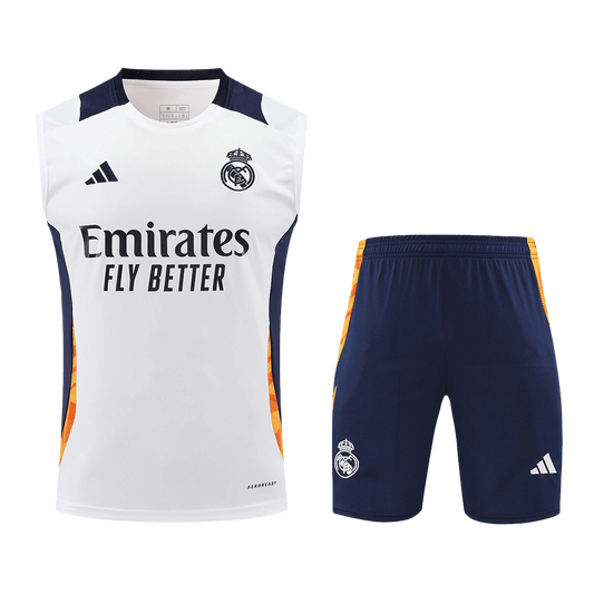 Real Madrid Pre-Match  Soccer Jersey Vest Kit(Jersey+Shorts) 2024/25 Nej Dresy Obchod