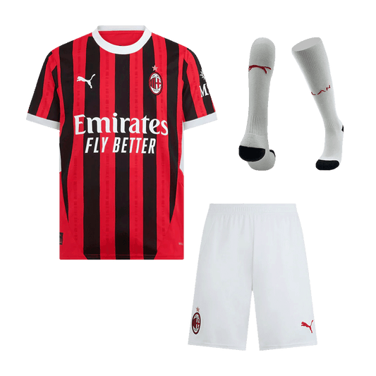 AC Milan Home  Soccer Jersey Kit(Jersey+Shorts+Socks) 2024/25 Nej Dresy Obchod