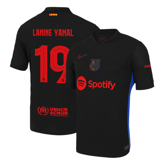 Player Version LAMINE YAMAL #19 Barcelona Away  Soccer Jersey 2024/25- UCL Nej Dresy Obchod