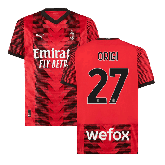 ORIGI #27 AC Milan Home  Soccer Jersey 2023/24 Nej Dresy Obchod