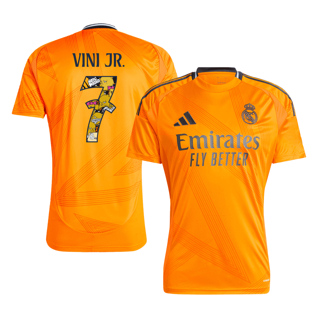 VINI JR. #7 Real Madrid Away  Soccer Jersey 2024/25 - Bear Champ Font Nej Dresy Obchod