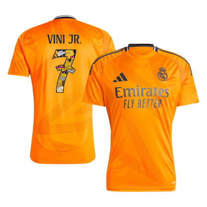 VINI JR. #7 Real Madrid Away  Soccer Jersey 2024/25 - Bear Champ Font Nej Dresy Obchod