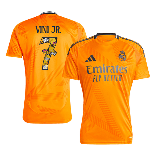 VINI JR. #7 Real Madrid Away  Soccer Jersey 2024/25 - Bear Champ Font Nej Dresy Obchod