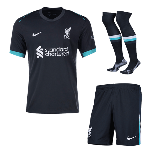 Liverpool Away  Soccer Jersey Kit(Jersey+Shorts+Socks) 2024/25 Nej Dresy Obchod