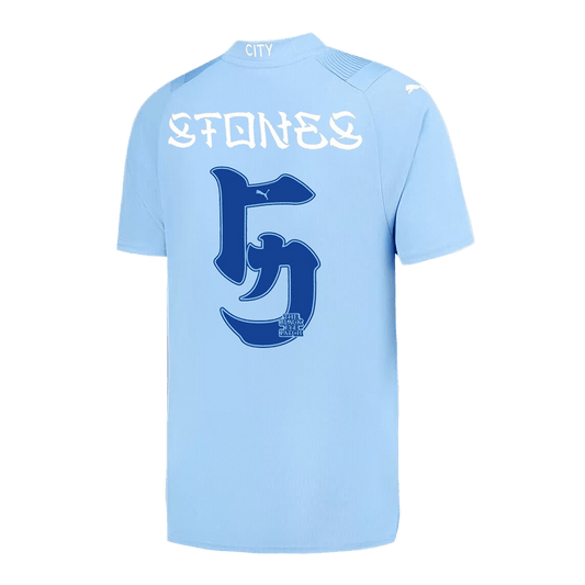 STONES #5 Manchester City Japanese Tour Printing Home  Soccer Jersey 2023/24 Nej Dresy Obchod