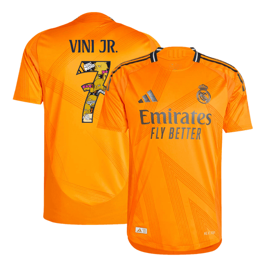 Player Version VINI JR. #7 Real Madrid Away  Soccer Jersey 2024/25 - Bear Champ Font Nej Dresy Obchod