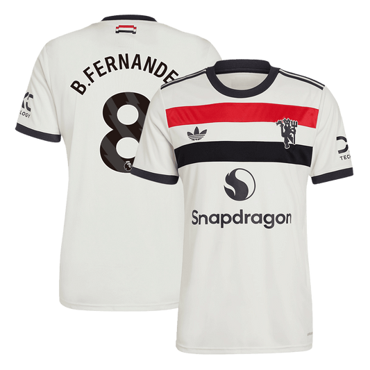 B.FERNANDES #8 Manchester United Third Away  Soccer Jersey 2024/25 Nej Dresy Obchod