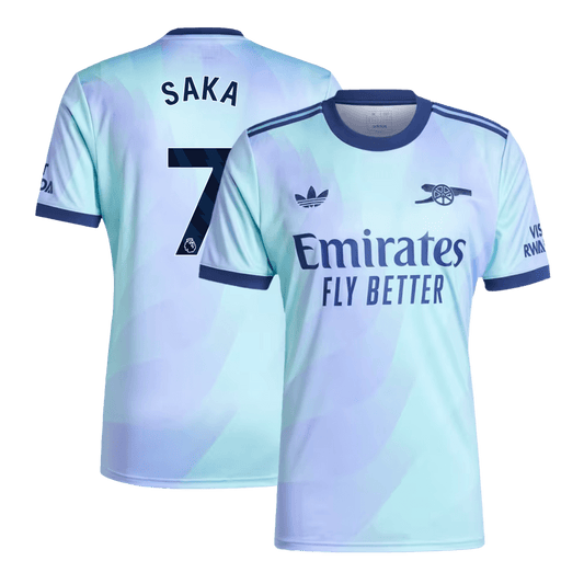 SAKA #7 Arsenal Third Away  Soccer Jersey 2024/25 Nej Dresy Obchod