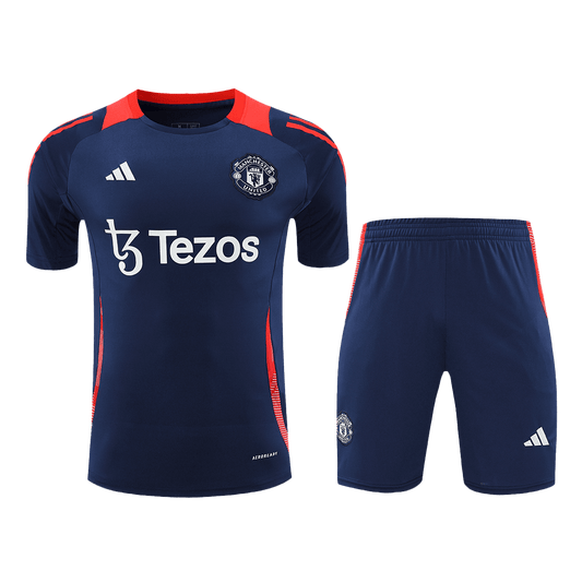 Manchester United Pre-Match  Soccer Jersey Kit(Jersey+Shorts) 2024/25 Nej Dresy Obchod