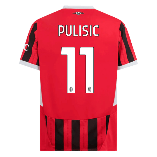 PULISIC #11 AC Milan Home  Soccer Jersey 2024/25 Nej Dresy Obchod