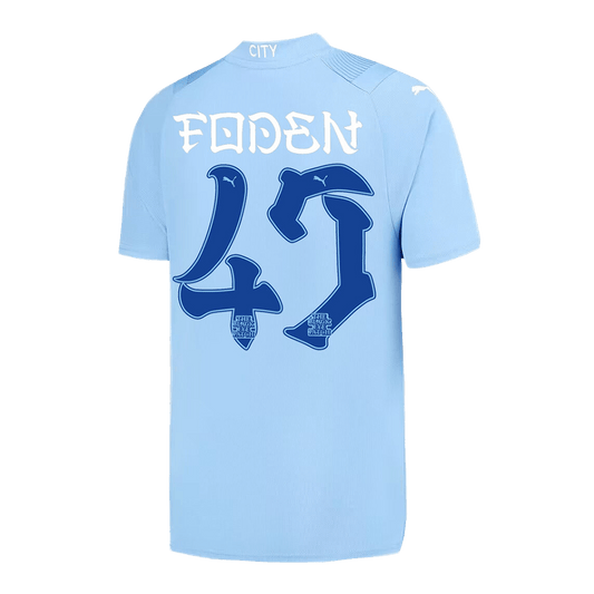 FODEN #47 Manchester City Japanese Tour Printing Home  Soccer Jersey 2023/24 Nej Dresy Obchod