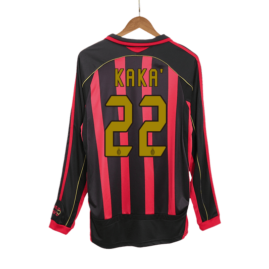 Retro KAKA' #22 2006/07 AC Milan Home Long Sleeve  Soccer Jersey Nej Dresy Obchod