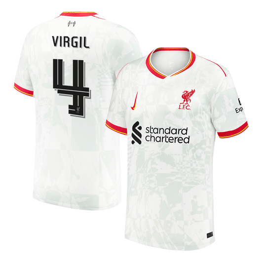 VIRGIL #4 Liverpool Third Away  Soccer Jersey 2024/25 - UCL Nej Dresy Obchod