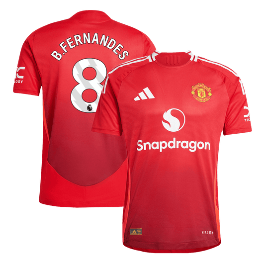 Player Version B.FERNANDES #8 Manchester United Home  Soccer Jersey 2024/25 Nej Dresy Obchod