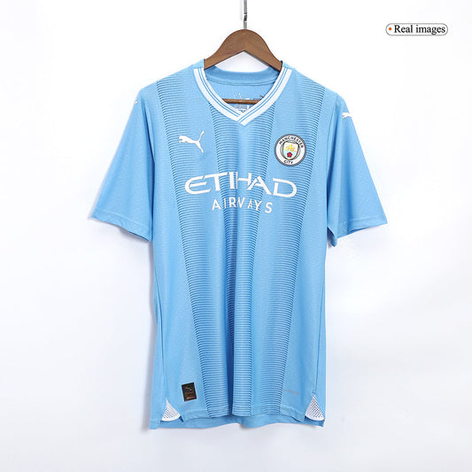 Player Version HAALAND #9 Manchester City Home  Soccer Jersey 2023/24 Nej Dresy Obchod
