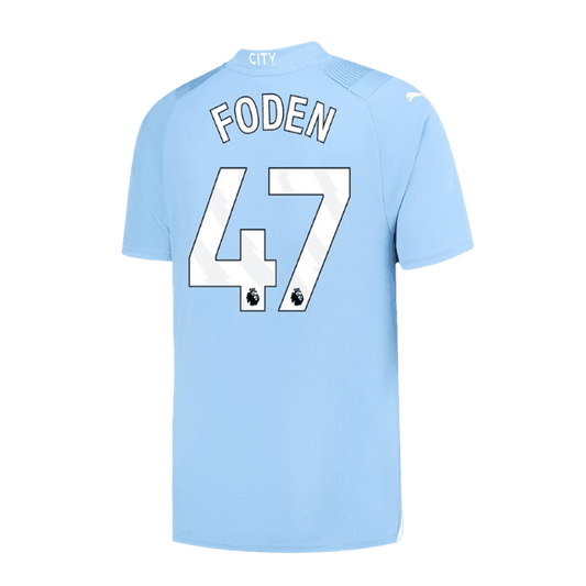 FODEN #47 Manchester City Home  Soccer Jersey 2023/24 Nej Dresy Obchod