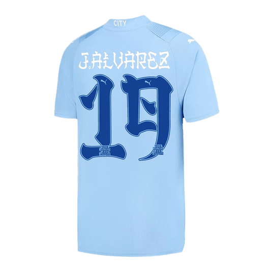 J.ALVAREZ #19 Manchester City Japanese Tour Printing Home  Soccer Jersey 2023/24 Nej Dresy Obchod