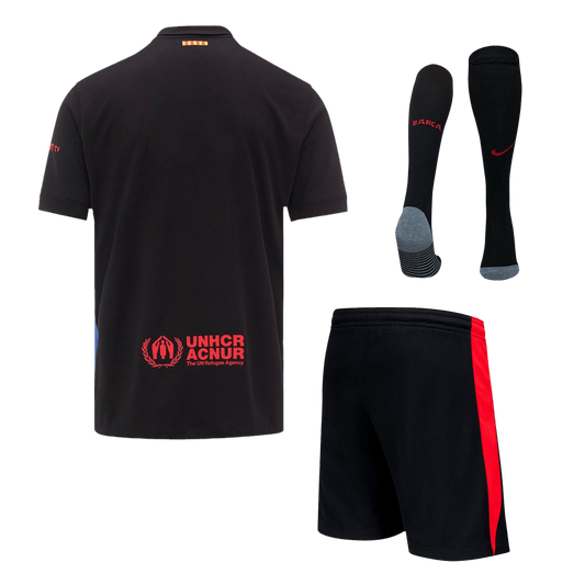 Barcelona Away  Soccer Jersey Kit(Jersey+Shorts+Socks) 2024/25- Spotify Logo Without Text Nej Dresy Obchod
