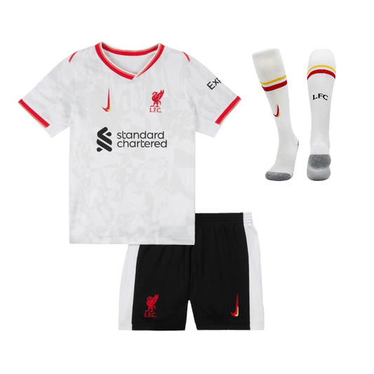 Kid's Liverpool Third Away  Soccer Jersey Kit(Jersey+Shorts+Socks) 2024/25 Nej Dresy Obchod