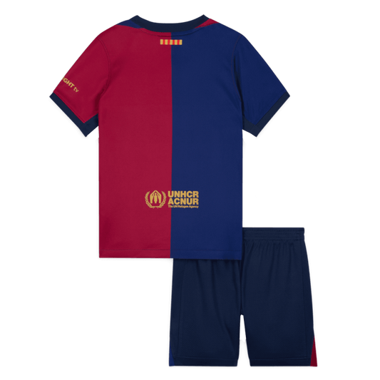 Kid's Barcelona Home  Soccer Jersey Kit(Jersey+Shorts) 2024/25-Spotify Logo Without Text Nej Dresy Obchod
