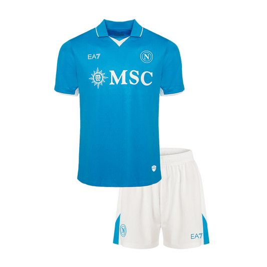 Kid's Napoli Home  Soccer Jersey Kit(Jersey+Shorts) 2024/25 Nej Dresy Obchod