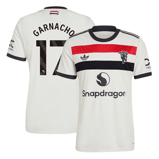 GARNACHO #17 Manchester United Third Away  Soccer Jersey 2024/25 Nej Dresy Obchod