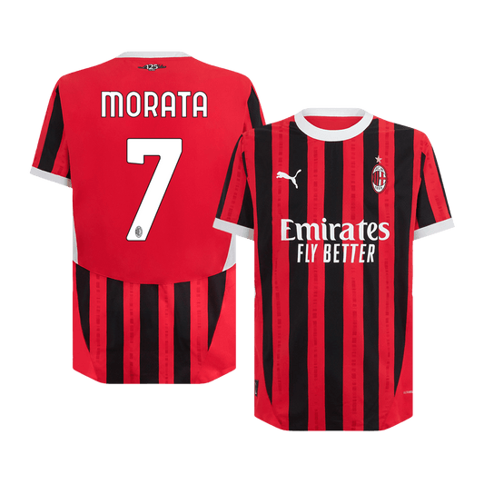 Player Version MORATA #7 AC Milan Home  Soccer Jersey 2024/25 Nej Dresy Obchod
