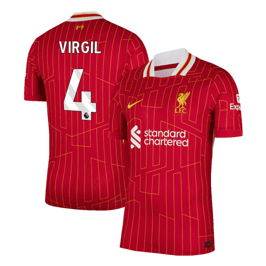 Player Version VIRGIL #4 Liverpool Home  Soccer Jersey 2024/25 Nej Dresy Obchod
